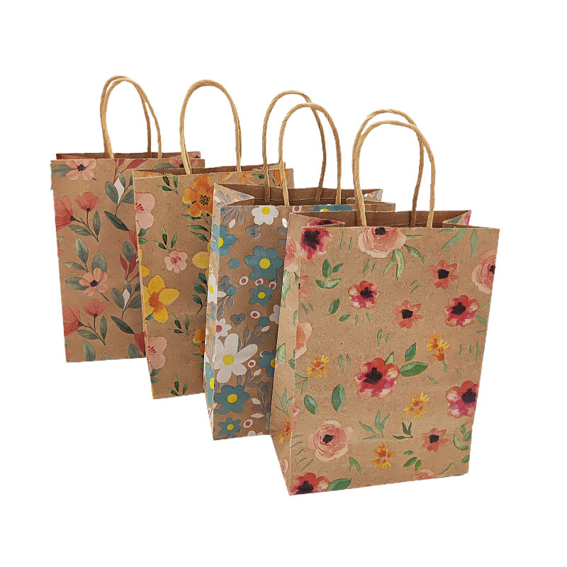 Wedding Event Supply - 12/24Pcs Kraft Paper Flower Gift Bags