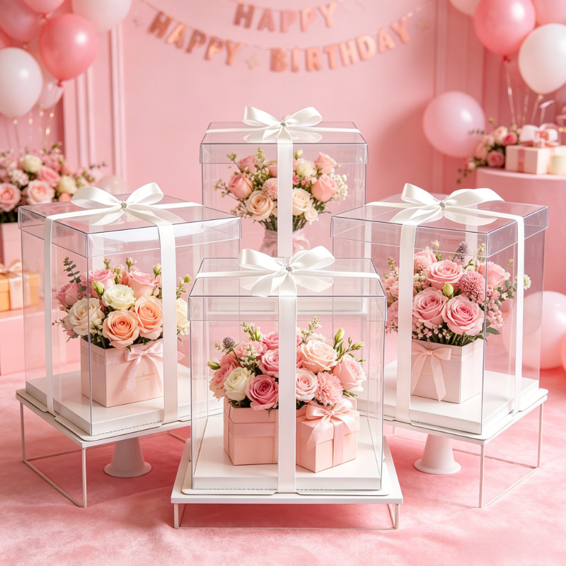 Transparent Cake Boxs Large Gi - Wedding Cake Supply ulasan dan harga