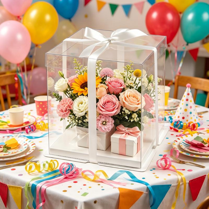 Transparent Cake Boxs Large Gi - Wedding Cake Supply ulasan dan harga
