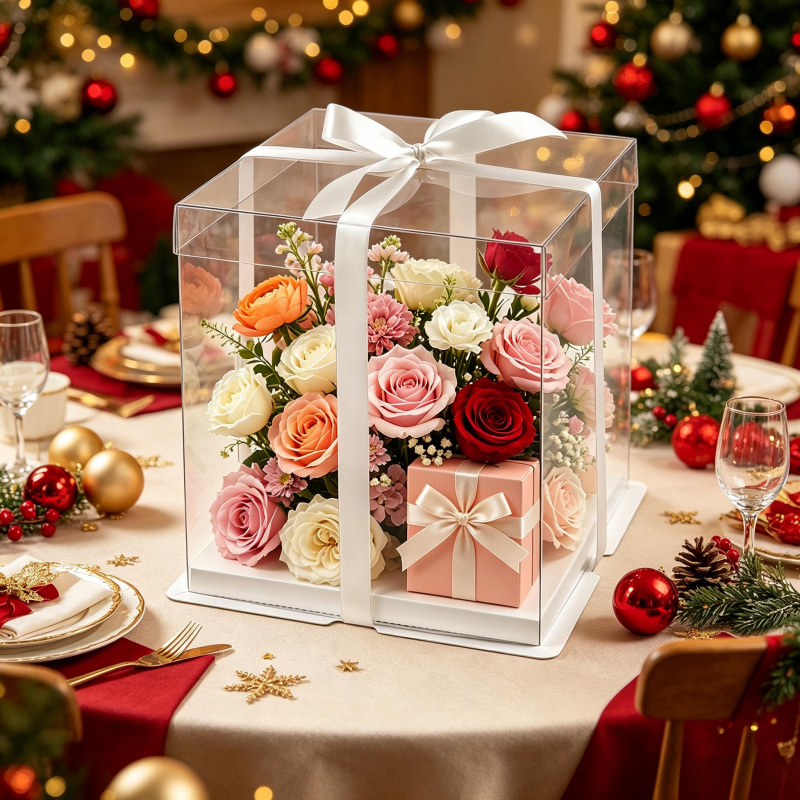 Transparent Cake Boxs Large Gi - Wedding Cake Supply ulasan dan harga
