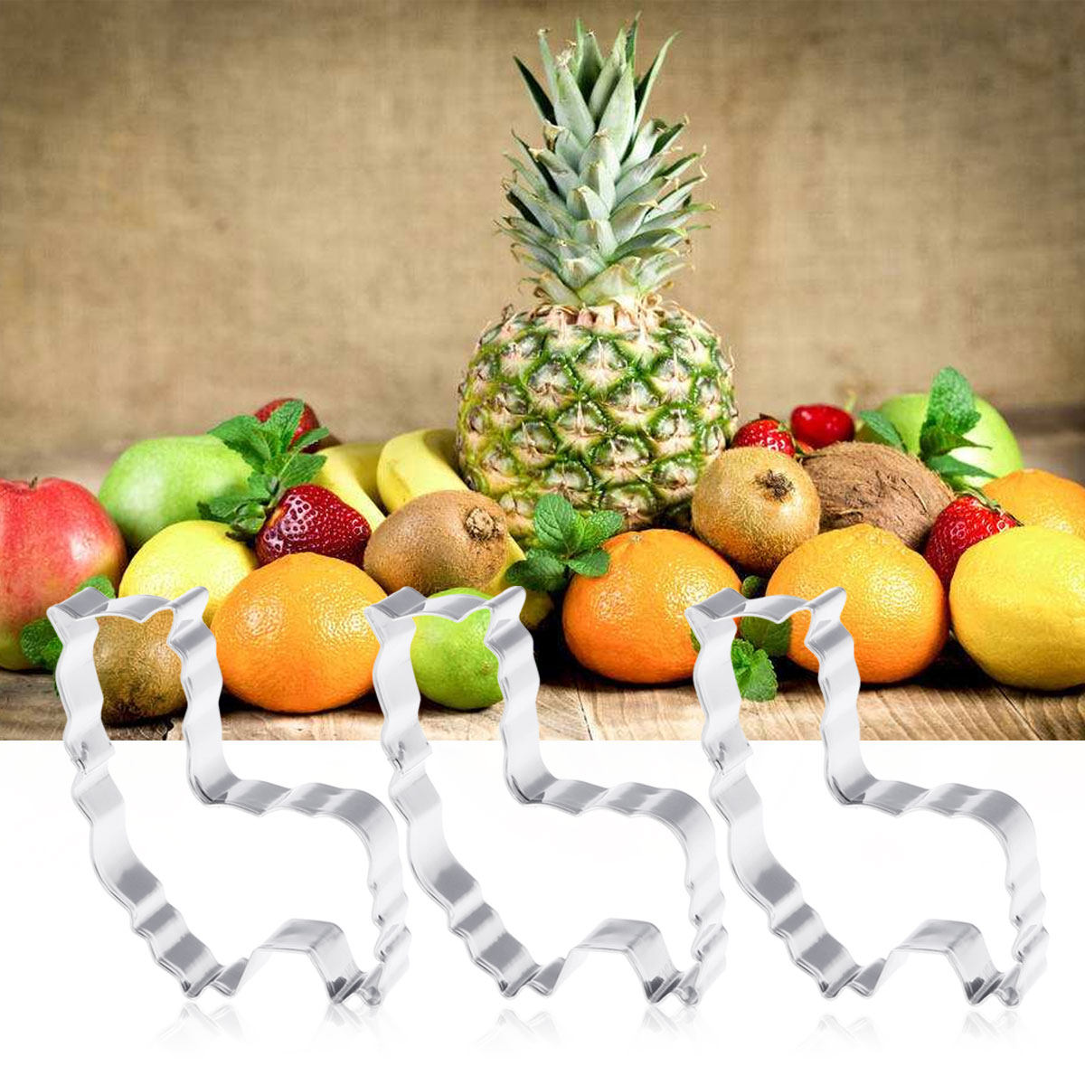 3Pcs Alpaca Shaped Stainless S - Wedding Cake Supply ulasan dan harga