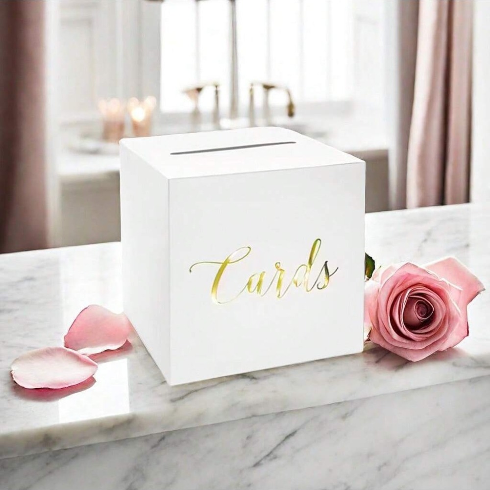 Storage Box White Black Weddin - Wedding Card Box ulasan dan harga