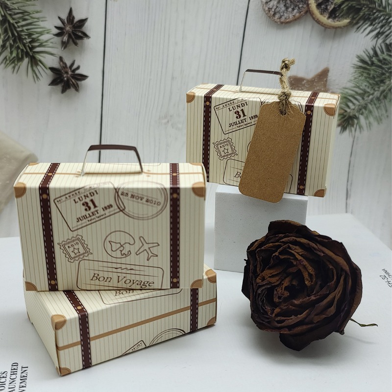 5-50PCS Mini Suitcase Gift Box - Wedding Cake Supply ulasan dan harga