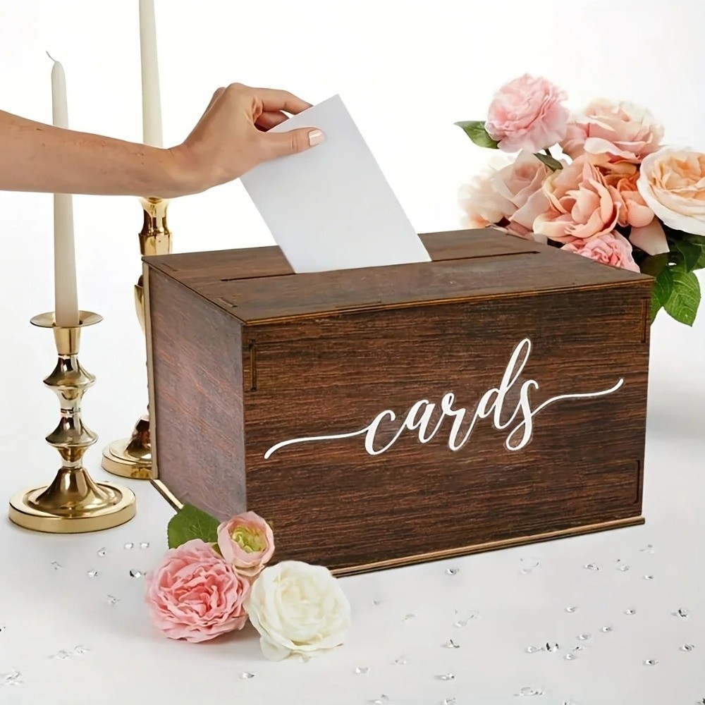 New Wooden Wedding Card Box De - Wedding Card Box ulasan dan harga