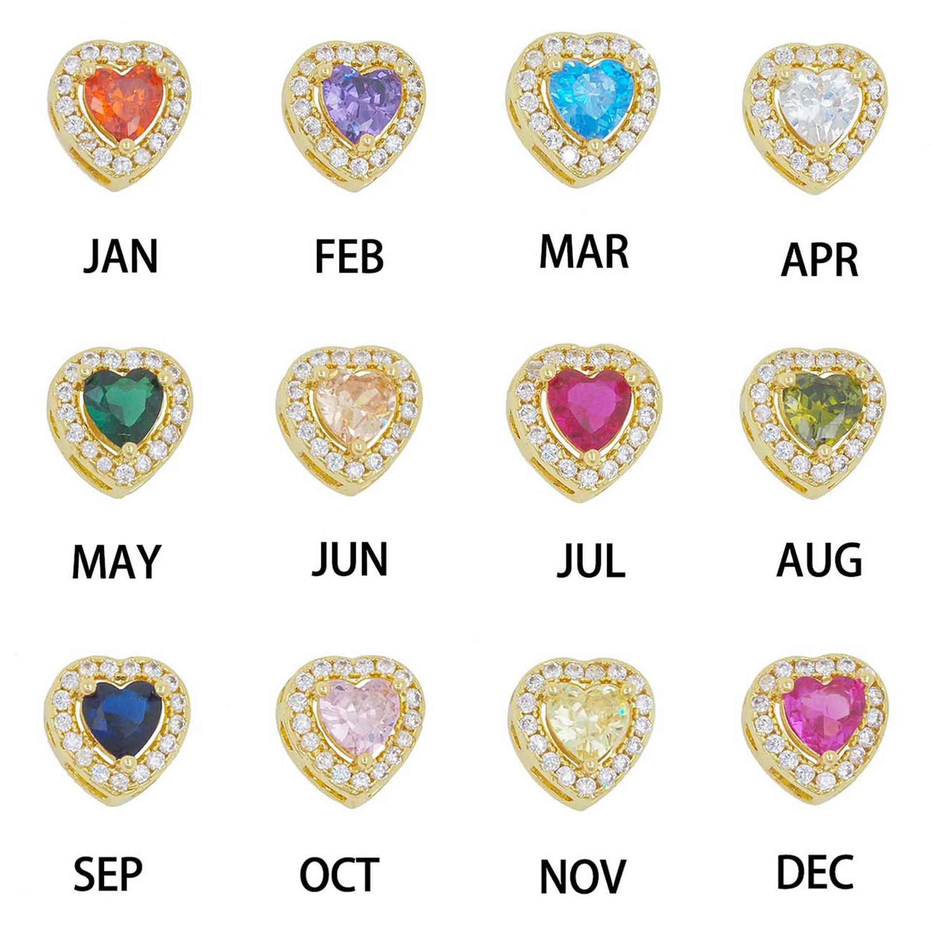 DOREMI Dainty Heart Birthstone - Wedding Z ulasan dan harga