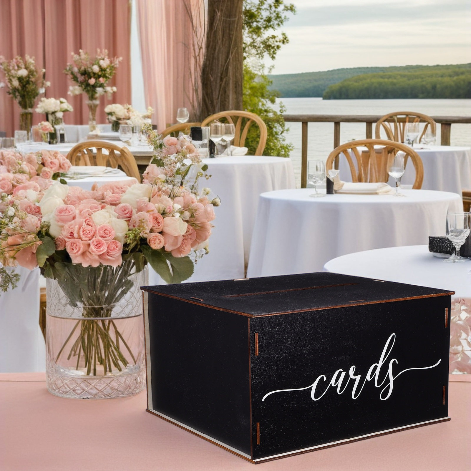Wood Cards Box for Wedding Rus - Wedding Card Box ulasan dan harga