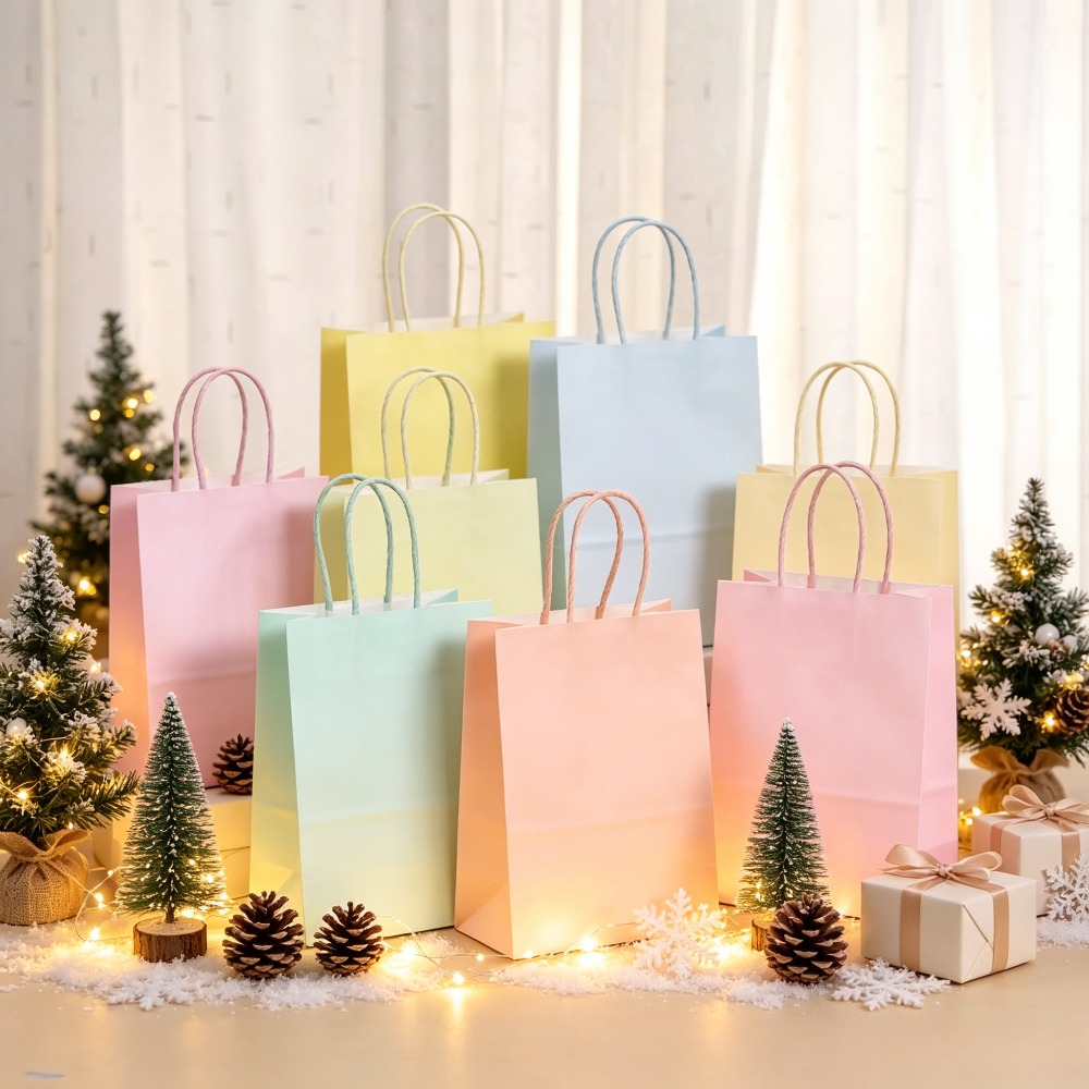 6-24 Pcs Pastel Kraft Paper Gi - Wedding Event Supply ulasan dan harga
