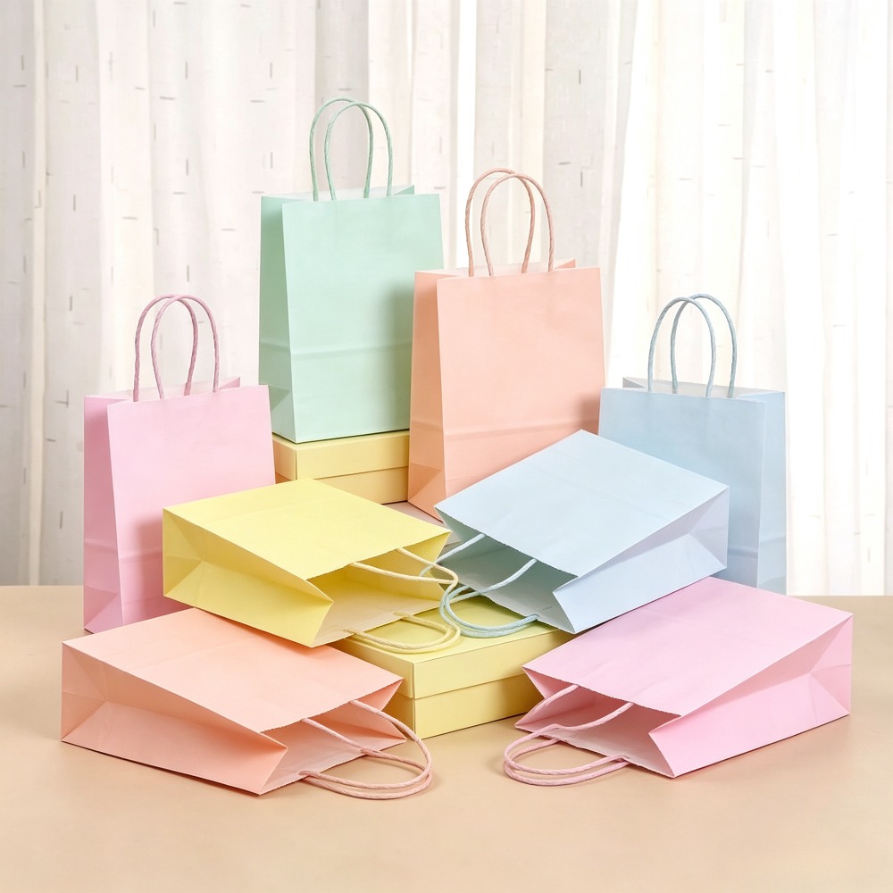 6-24 Pcs Pastel Kraft Paper Gi - Wedding Event Supply ulasan dan harga