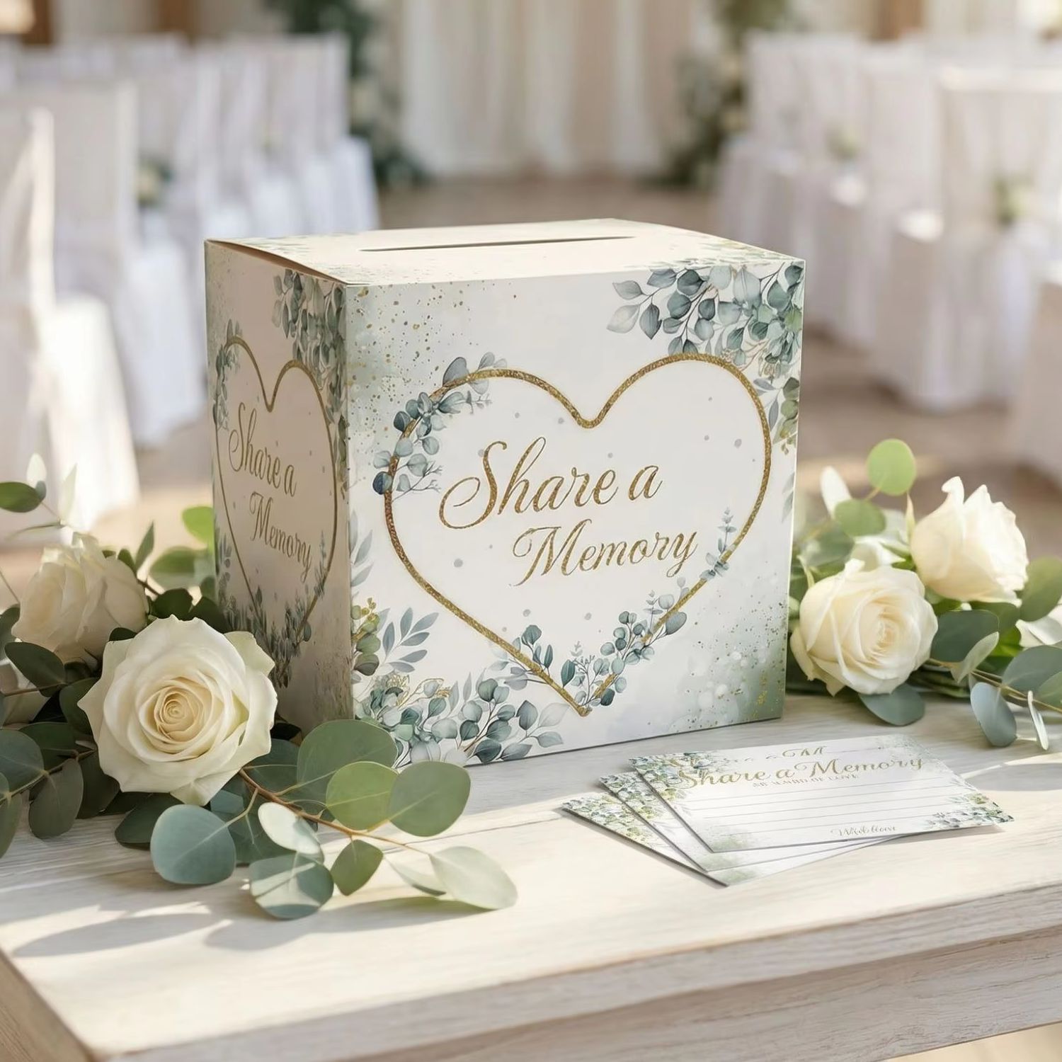 White Floral Wedding Card Box  - Wedding Card Box ulasan dan harga