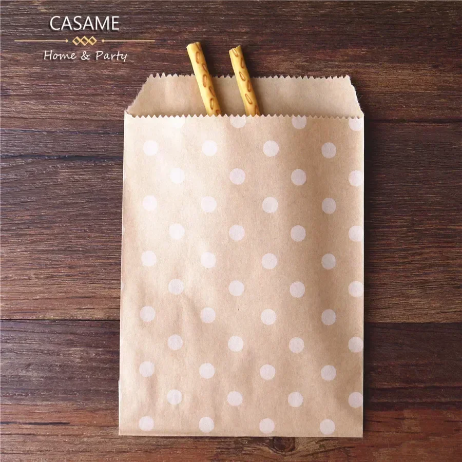 50pcs, 15x10cm Wave Dot Kraft  - Wedding Supply Business ulasan dan harga