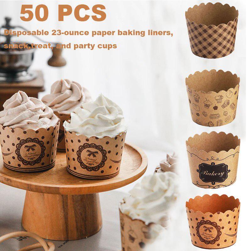 50Pcs/Pack Cupcake Paper Cups  - Wedding Cake Supply ulasan dan harga