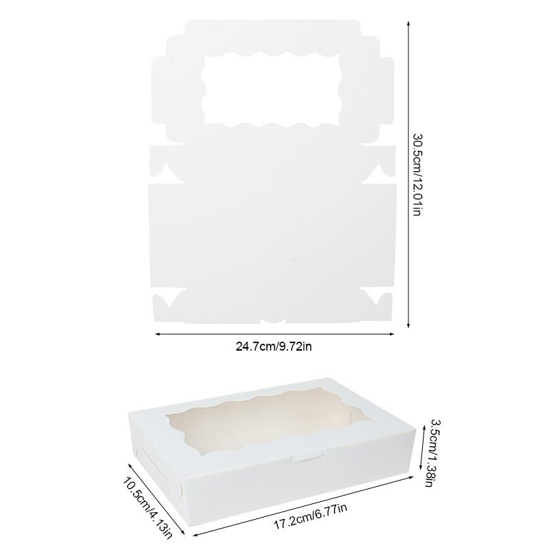 5/10/20pcs Cake Bakery Box Wit - Wedding Cake Supply ulasan dan harga
